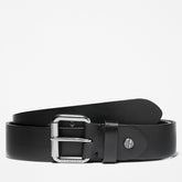 Roller Buckle Leather Belt for Men in Black Timberland Outlet