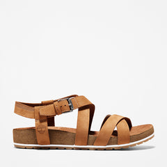 Malibu Waves Ankle Strap Sandal for Women in Brown Timberland For Sale