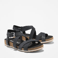 Malibu Waves Ankle Strap Sandal for Women in Black Timberland Outlet