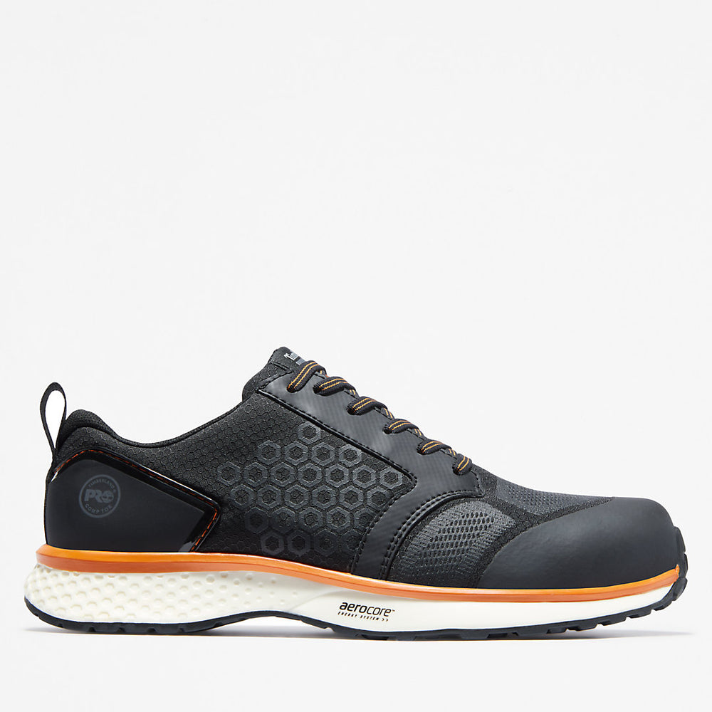 Timberland PRO® Reaxion Work Shoe for Men in Black/Orange Timberland On Sale