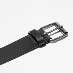 Leather Belt with Antique-Finish Buckle for Men in Black Timberland US