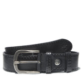 Embossed Leather Belt for Men in Black Timberland Online