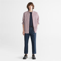 Seersucker Gingham Shirt for Men in Blue Timberland Outlet