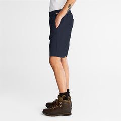 Cotton and Linen-Blend Shorts for Men in Navy Timberland Outlet