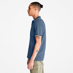 Millers River Tipped Polo Shirt for Men in Blue Timberland For Sale