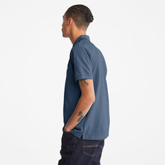 Millers River Print-Collar Polo Shirt for Men in Blue Timberland For Sale