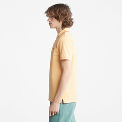 Millers River Print-Collar Polo Shirt for Men in Yellow Timberland Sale