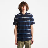 Zealand River Striped Polo Shirt for Men in Navy Timberland US