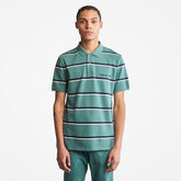 Zealand River Striped Polo Shirt for Men in Green Timberland On Sale