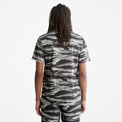 White Tiger Print T-Shirt for Men in Camo Timberland For Sale