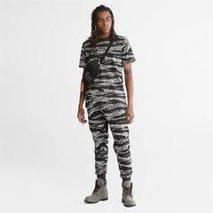 White Tiger Print T-Shirt for Men in Camo Timberland For Sale