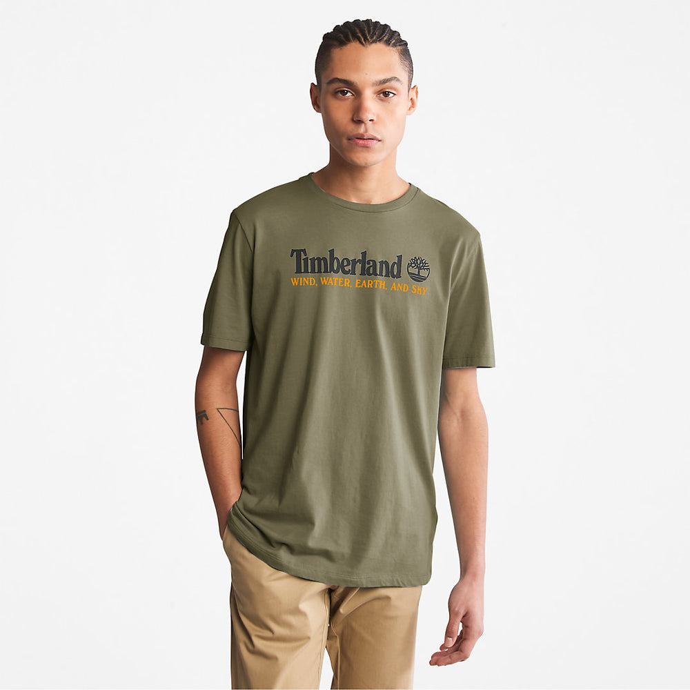 Wind, Water, Earth and Sky™ T-Shirt for Men in Dark Green Timberland Discount