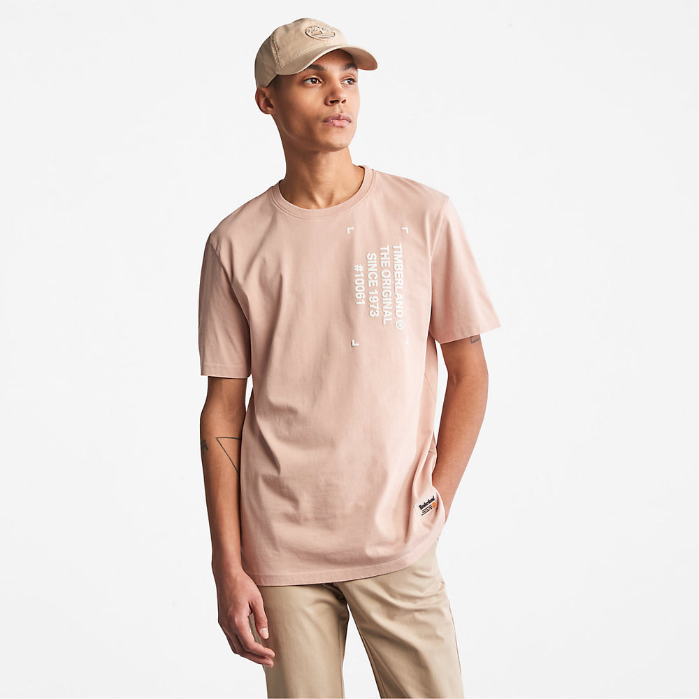 Progressive Utility Graphic T-Shirt for Men in Pink Timberland Outlet