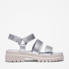 London Vibe Ankle-Strap Sandal for Women in Silver Timberland On Sale