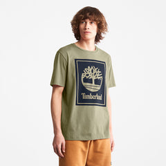Tree Logo T-Shirt for All Gender in Green Timberland Outlet