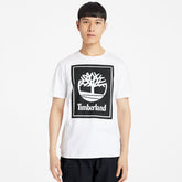 Stack Logo T-Shirt for Men in White Timberland For Sale