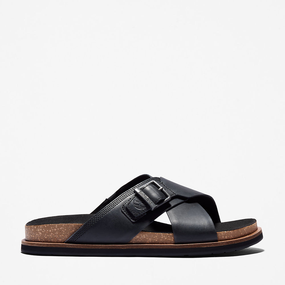 Amalfi Vibes Cross Slide Sandal for Men in Black Timberland Sale