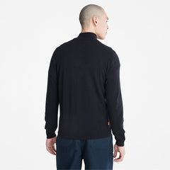 Cohas Brook Zip-neck Sweater for Men in Navy Timberland For Sale