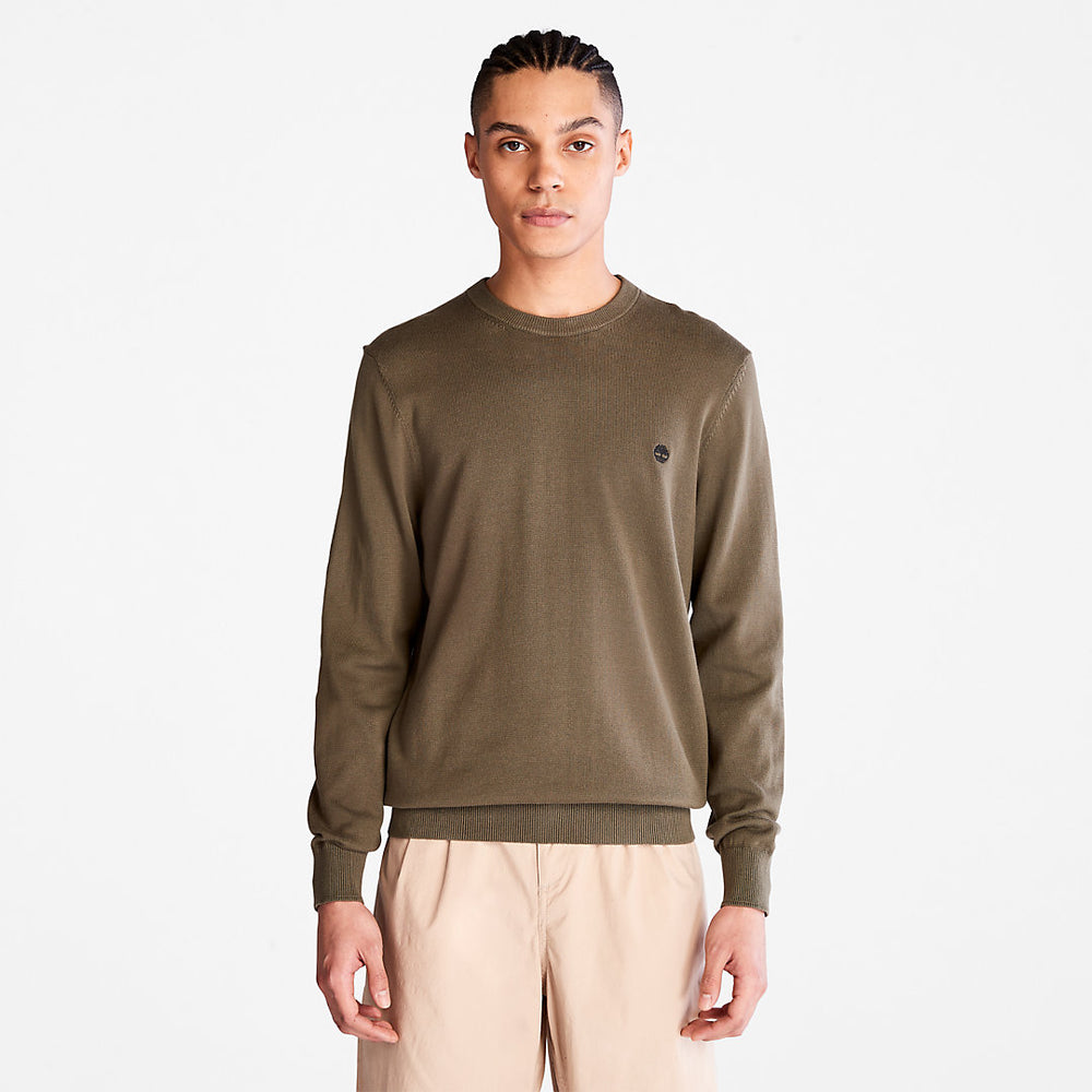 Williams River Organic Cotton Sweater for Men in Dark Green Timberland Discount