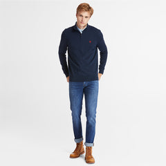 Williams River Zip-neck Sweater for Men in Navy Timberland Discount