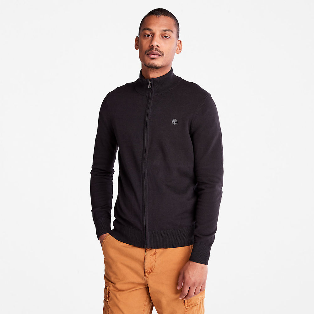 Williams River Full-Zip Sweater for Men in Black Timberland On Sale