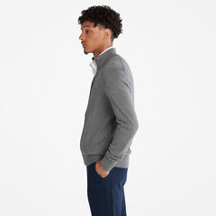 Williams River Organic Cotton Zip Sweater for Men in Grey Timberland Online