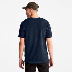 Lamprey River T-shirt for Men in Navy Timberland On Sale