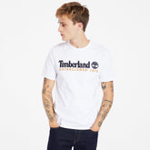Outdoor Heritage Linear-Logo T-Shirt for Men in White Timberland For Sale