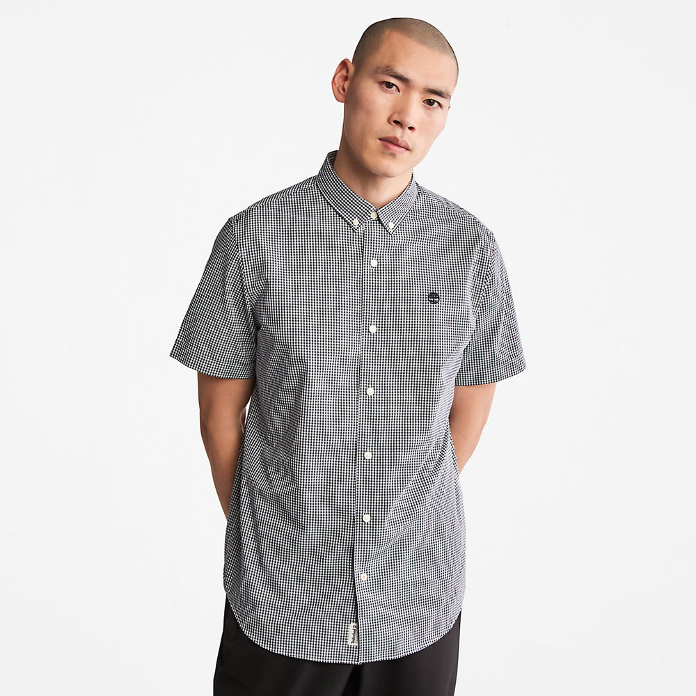 Suncook River Short-Sleeve Poplin Shirt for Men in Navy Timberland On Sale