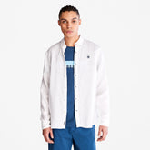 Mill River LS Linen Shirt for Men in White Timberland US
