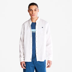 Mill River LS Linen Shirt for Men in White Timberland US