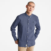 Mill River Slim-Fit Linen Shirt for Men in Blue or Navy Timberland Online