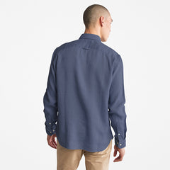 Mill River Slim-Fit Linen Shirt for Men in Blue or Navy Timberland Online