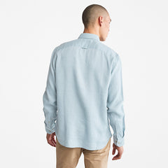 Mill River LS Linen Shirt for Men in Light Blue Timberland Sale