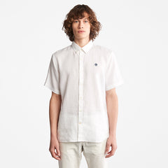 Mill River Short-sleeve Linen Shirt for Men in White Timberland For Sale