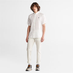 Mill River Short-sleeve Linen Shirt for Men in White Timberland For Sale