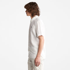 Mill River Short-sleeve Linen Shirt for Men in White Timberland For Sale