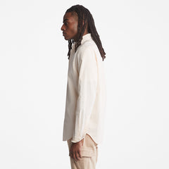 Striped Seersucker Shirt for Men in Orange Timberland Sale