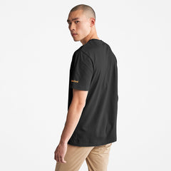 Boot Logo T-Shirt for Men in Black Timberland For Sale