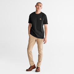 Boot Logo T-Shirt for Men in Black Timberland For Sale