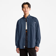 Outdoor Heritage Washed Poplin Shirt for Men in Blue Timberland Sale