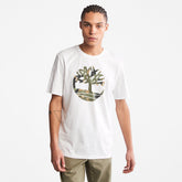 Camo-Logo T-Shirt for Men in White Timberland Outlet
