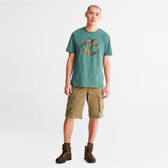 Camo-Logo T-Shirt for Men in Light Green Timberland US