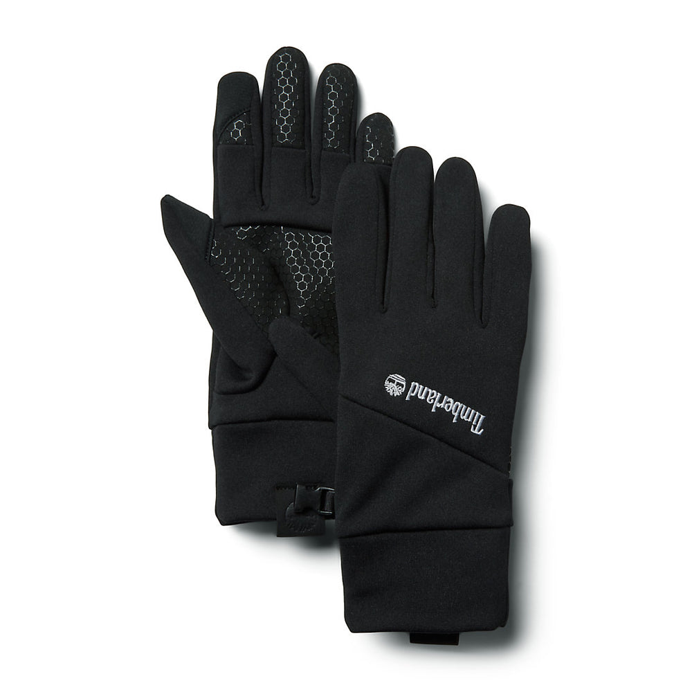 Colour-Block Stretch Fleece Gloves for Men in Black Timberland Discount