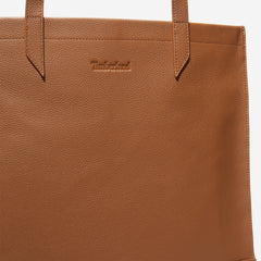 Large Contemporary Leather Tote for Women in Beige Timberland Discount