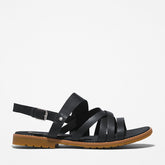 Chicago Riverside Backstrap Sandal for Women in Black Timberland Outlet