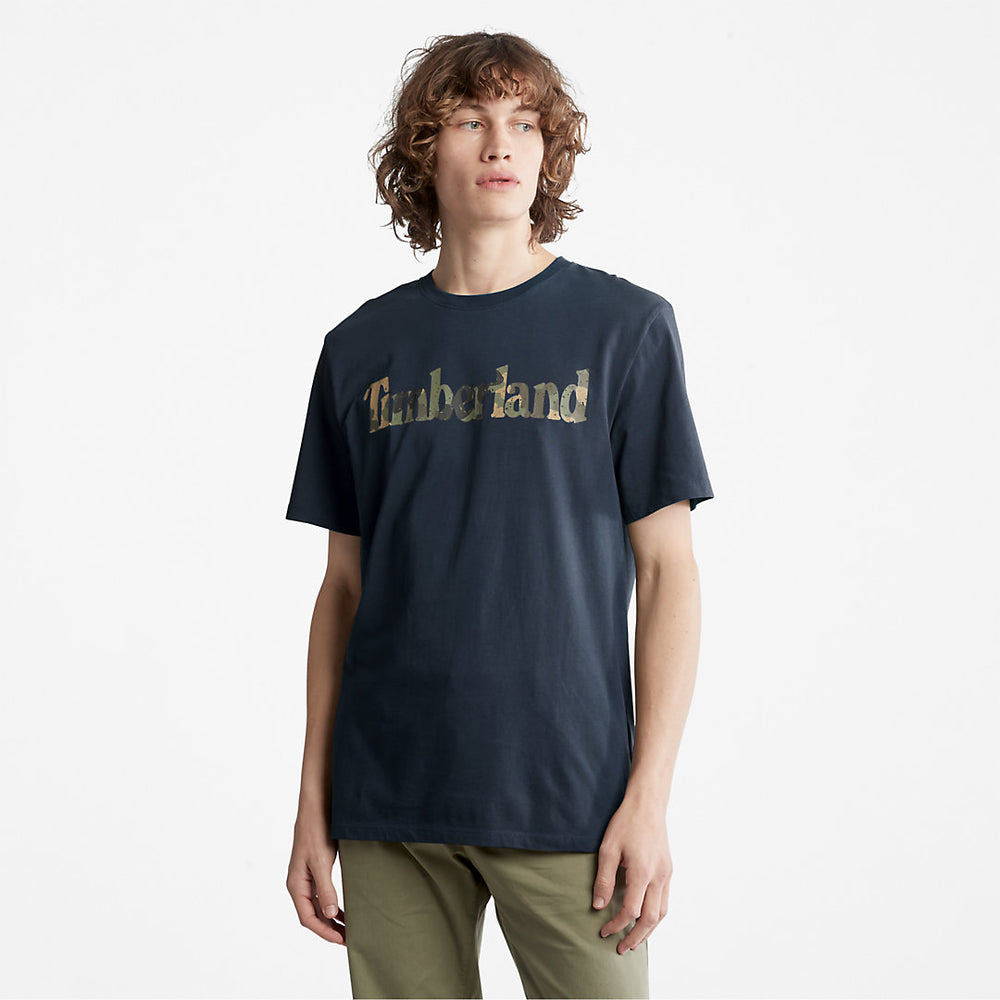 Camo-Logo T-Shirt for Men in Navy Timberland Discount