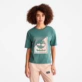 Logo Graphic T-Shirt for Women in Teal Timberland Sale