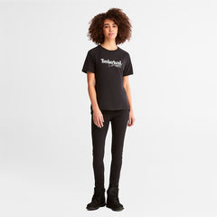 Raglan-sleeve Logo T-Shirt for Women in Black Timberland Outlet