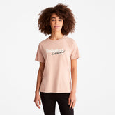 Raglan-sleeve Logo T-Shirt for Women in Light Pink Timberland Sale